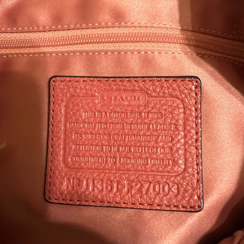 Coach Coral Leather Bag EUC - Picture 7 of 12